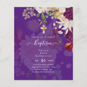 BUDGET BAPTISM - hösten - Blommigt Christening Inv Flygblad