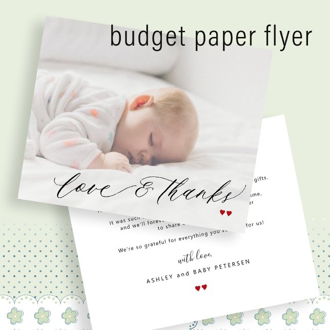 Budget barnkalas foto enkel tackkort flygblad (Skapare uppladdad)
