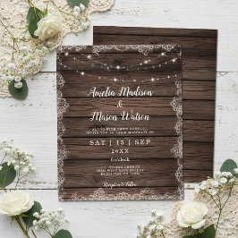 Budget Barnwood Snöre String Light Rustic Bröllop