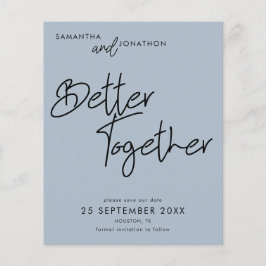 Budget bättre tillsammans Dusty Blue Spara datum