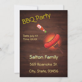 Budget BBQ Toppen Potluck Party-inbjudan Inbjudningar