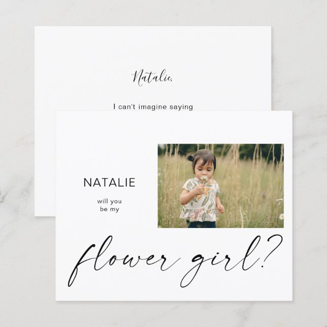 Budget BE My Flower Girl Small Photo Frieri (Fram/baksida)