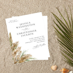 Budget Beachy Boho Pampasgräs Bröllop