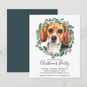 Budget Beagle Hund - inbjudan till julfest