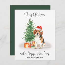 Budget Beagle Hund Jultomte Festlig Jul