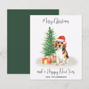 Budget Beagle Hund Jultomte Festlig Jul