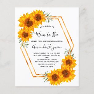 Budget Bee Baby shower solros rose gold