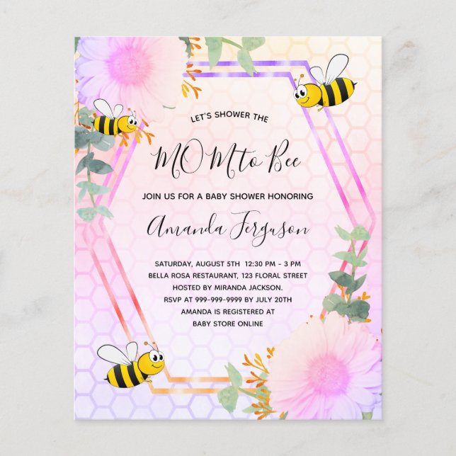 BUDGET Bee Babyduschregnbåge MAMMA till bin (Framsida)