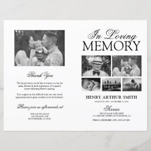 Budget Begravning Order of Service Foto Program