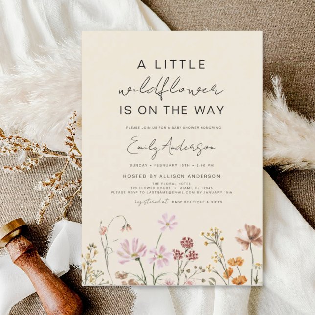 Budget Beige A Little Wildblomma Baby Shower (Skapare uppladdad)