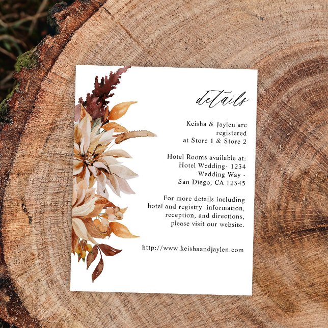 Budget Beige Höst Blommiga Detaljer Flygblad (Skapare uppladdad)