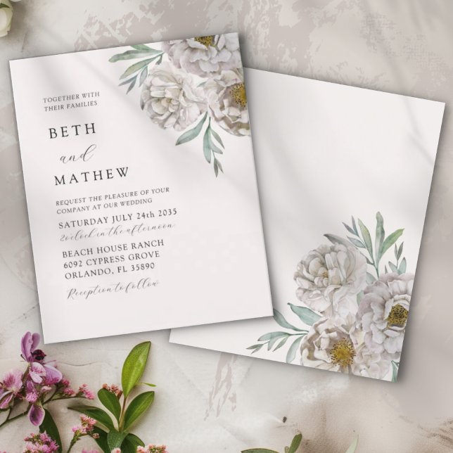 Budget Beige & Off White Florals Wedding (Skapare uppladdad)