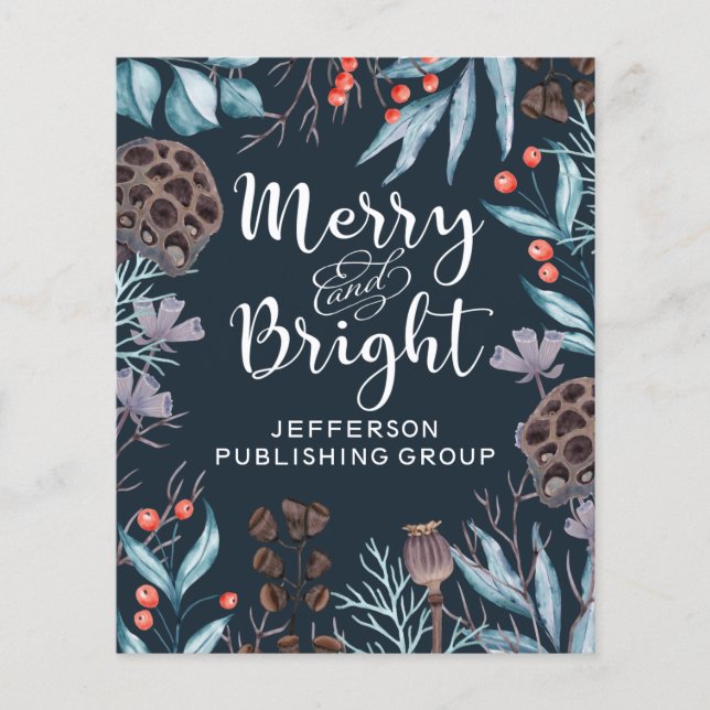 Budget Berries Merry och Bright Helgdag Card (Framsida)