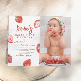 Budget Berry Första Flickan Foto 1-års Födelsedags