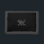 BUDGET Bestman Groomsman GIFTS Classic Black<br><div class="desc">Lägg till din linjer text till den här moderna brudens sida bröllop-presenten. Modern svart och vitt tema. Lämplig för ALLA medlemmar i marskalkarna party,  far brud eller stam,  bästman osv.</div>