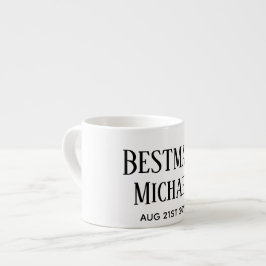 BUDGET Bestman Groomsman GIFTS Classic Black Espressomugg