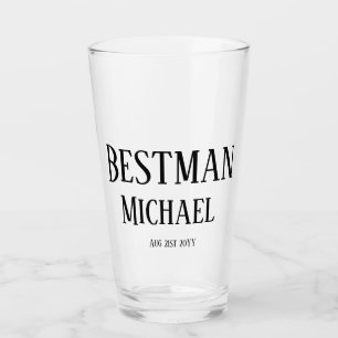 BUDGET Bestman Groomsman GIFTS Classic Black Glaskopp