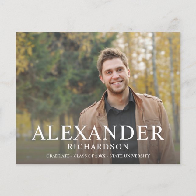 Budget Big Mod Namn Photo Studenten Announce Flygblad (Framsidan)