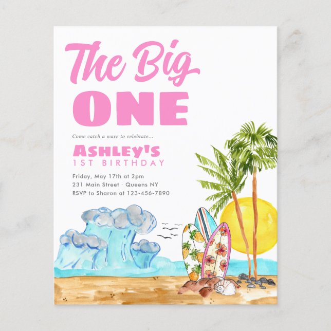 Budget Big One Shock rosa Beach 1:a överlevnadsdag (Framsida)