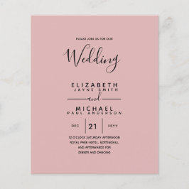 Budget Bilingual Spain BODA English Bröllop Flye Flygblad