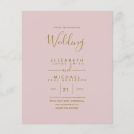 Budget Bilingual Spain BODA English Bröllop Flygblad