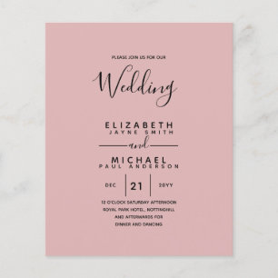 Budget Bilingual Spain BODA English Bröllop Flygblad