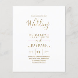Budget Bilingual Spain BODA English Bröllop Flygblad