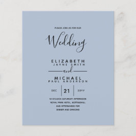 Budget Bilingual Spain BODA English Bröllop Flygblad
