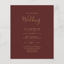 BUDGET Bilingual Spain Boda English Bröllop Flygblad