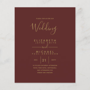 BUDGET Bilingual Spain Boda English Bröllop Flygblad