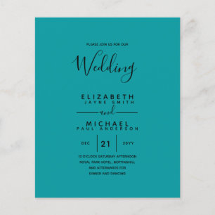 BUDGET Bilingual Spain Boda English Bröllop Flygblad