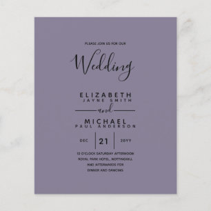 BUDGET Bilingual Spain Boda English Bröllop Flygblad