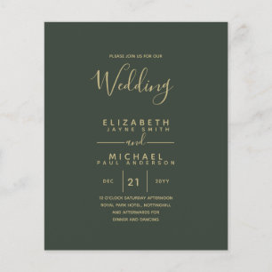 BUDGET Bilingual Spain Boda English Bröllop Flygblad