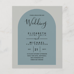 BUDGET Bilingual Spanska Boda Bröllop Flygblad