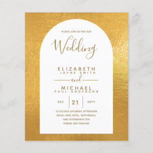 BUDGET Bilingual Spanska Boda Bröllop Flygblad