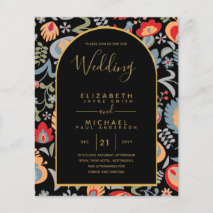 BUDGET Bilingual Spanska Boda Bröllop Flygblad