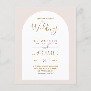 BUDGET Bilingual Spanska Boda Bröllop Flygblad