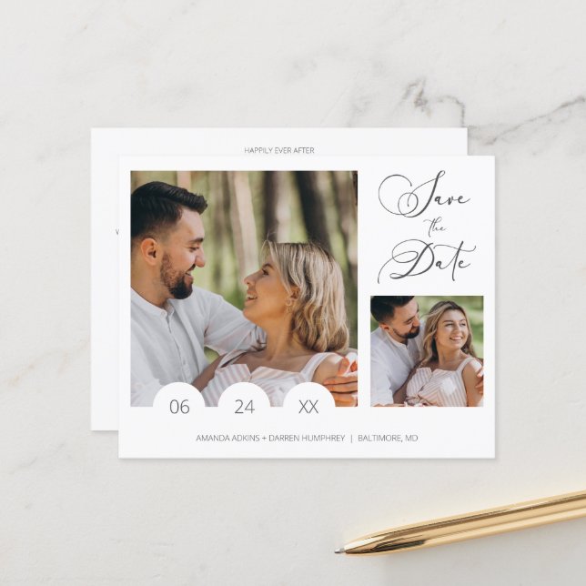 Budget Billigt Collage 2 Foton - minimalistisk Brö (Fram/Back In Situ)