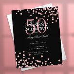 Budget Birday Ro Guld Glitter Black Flygblad<br><div class="desc">Elegantens "Födelsedagsfest Program"-design med Glitter-konfetti i Ro Guld & Black med anpassningsbar.</div>