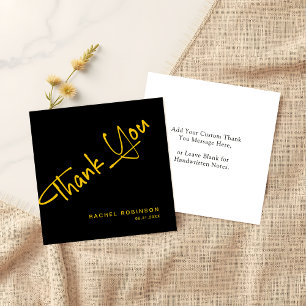 Budget Black and Guld Birthday Anpassningsbar Tack Anteckningskort