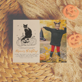 Budget Black Cat Halloween Pumpkin Photo Birthday