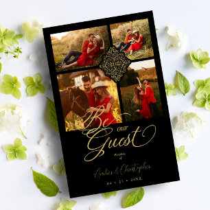 Budget Black Fake Golden Luxury Filigree 4 foton