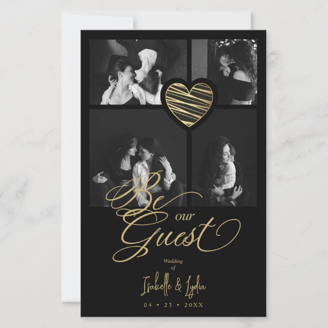 Budget Black Fake Golden Luxury Heart 4 photos (Framsida)