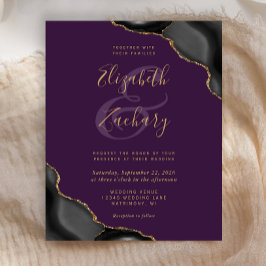 Budget Black Guld Agate Corners Lila Bröllop