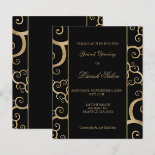 Budget Black Guld Corporate Party-inbjudan