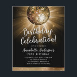 Budget Black Guld Glitter 70-talet Disco Boll föde<br><div class="desc">Modern Glam Black Guld Glitter Gnistra 70-tal Party Disco Boll vid födelsedag</div>