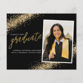 Budget Black Guld Glitter Grad Photo Studenten
