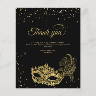 BUDGET Black Guld Glitter Masquerad Tack