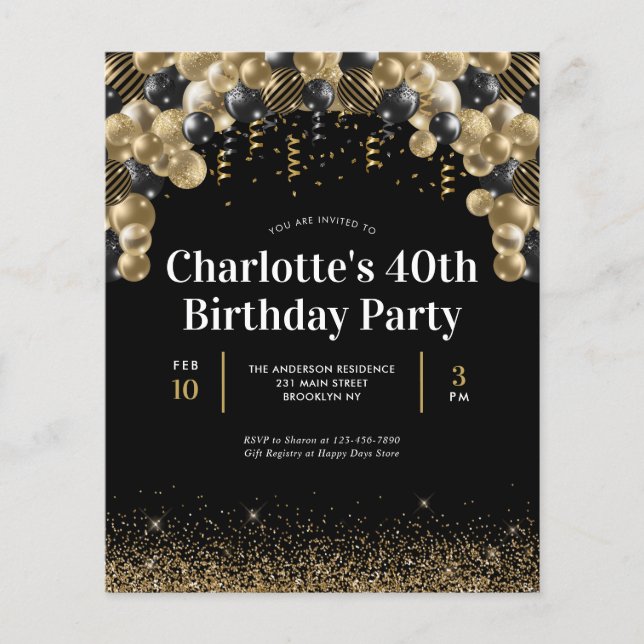 Budget Black Guld, Glitter, oavsett ålder (Framsida)