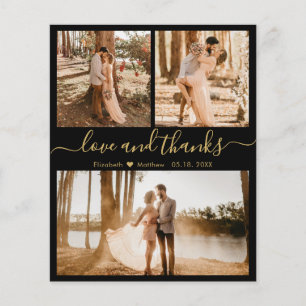 Budget Black Guld Photo Collage Bröllop Tack